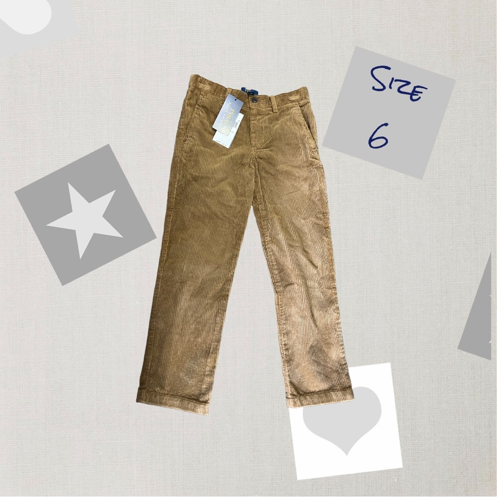 Back to school ready! Little boys size 7 tan Polo Ralph Lauren corduroy pants